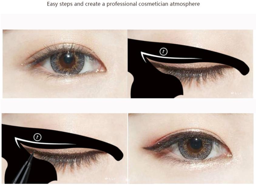 Eyeliner Stencil 2PCS Cat Design