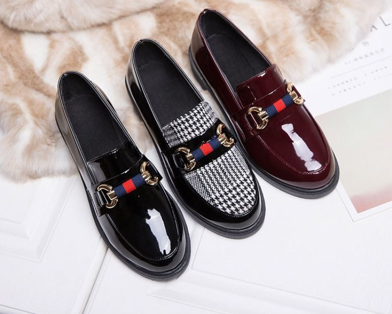 Leather Loafers Women Casual Shoes