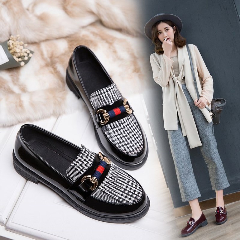 Leather Loafers Women Casual Shoes