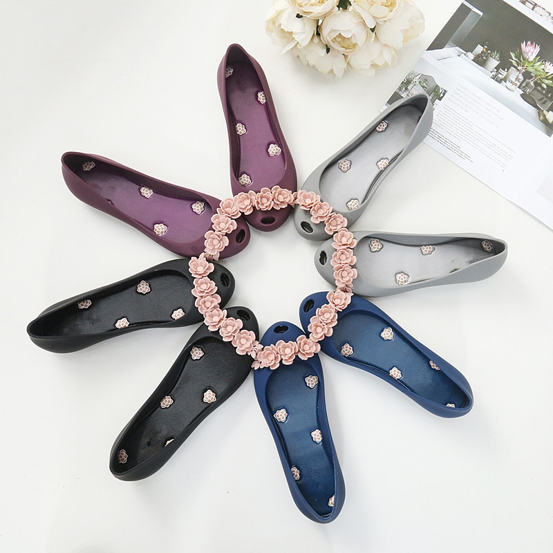 Jelly Shoes Women Peep Toe Flats