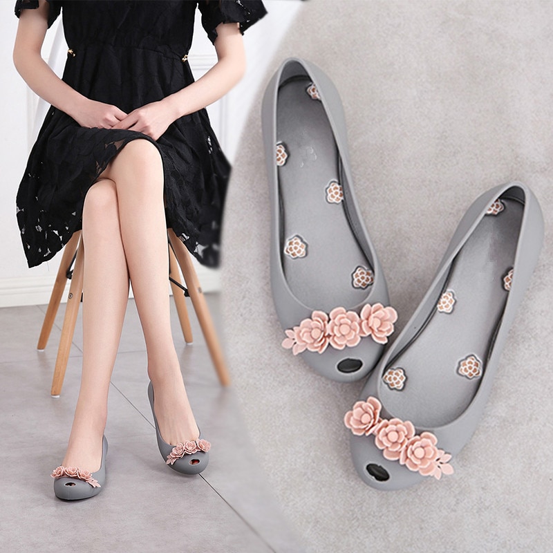 Jelly Shoes Women Peep Toe Flats