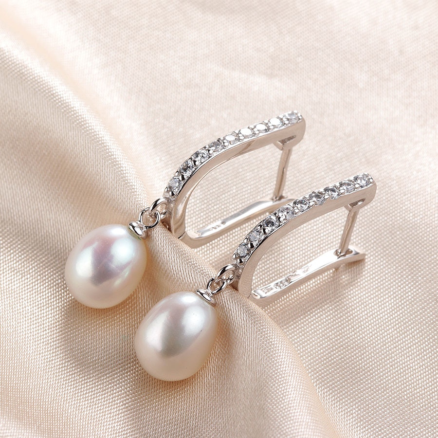 Pearl Earrings From Natural Freshwater