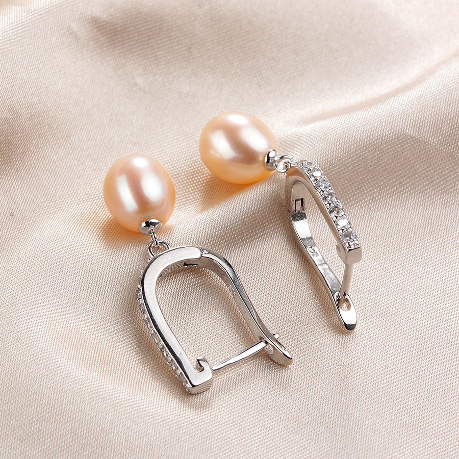 Pearl Earrings From Natural Freshwater