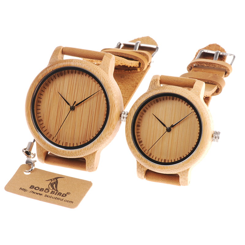 Woodwatch Leather Band Couple Accessory