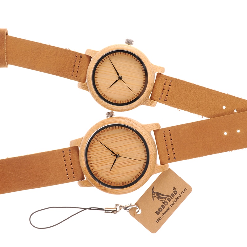 Woodwatch Leather Band Couple Accessory