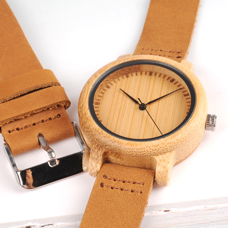 Woodwatch Leather Band Couple Accessory