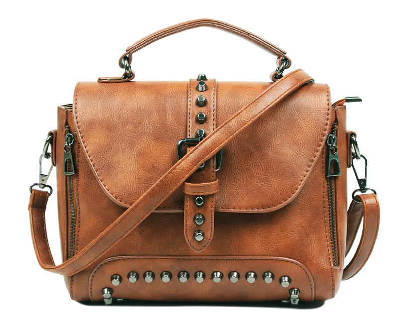 Leather Messenger Bag for Women