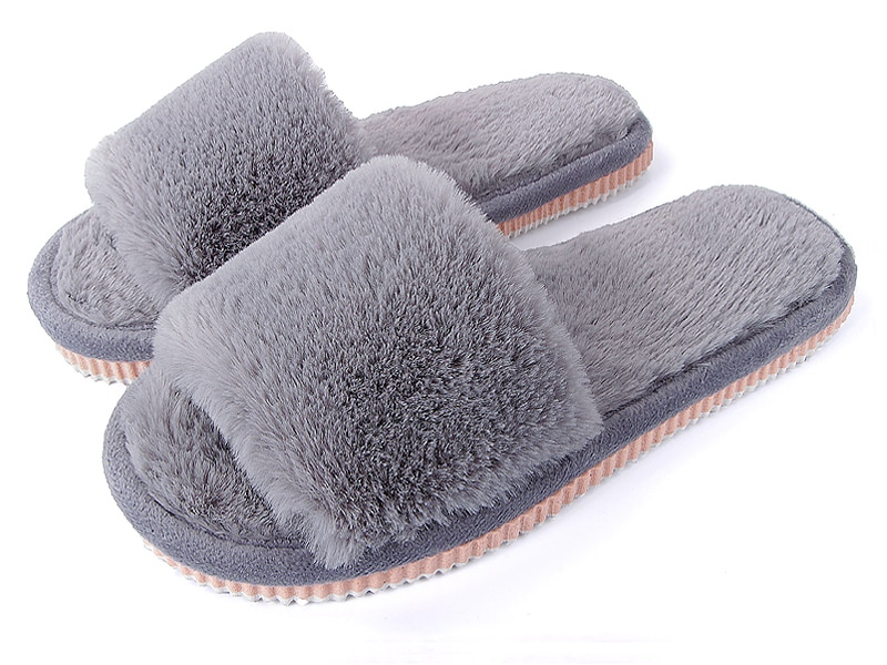 Indoor Slippers Warm Fur Slides