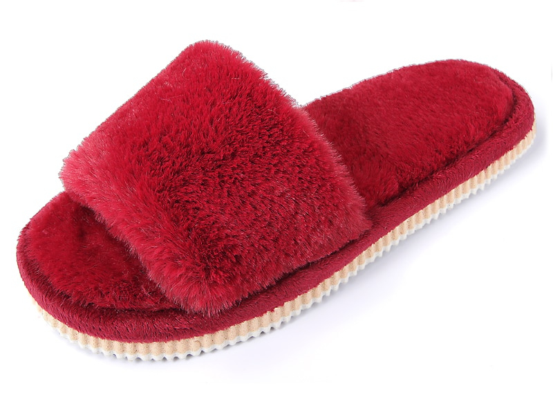 Indoor Slippers Warm Fur Slides