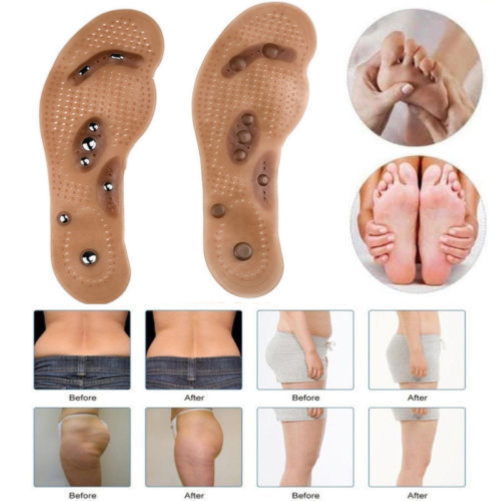 Eight Grain Magnetic Acupressure Feet Insole Massage