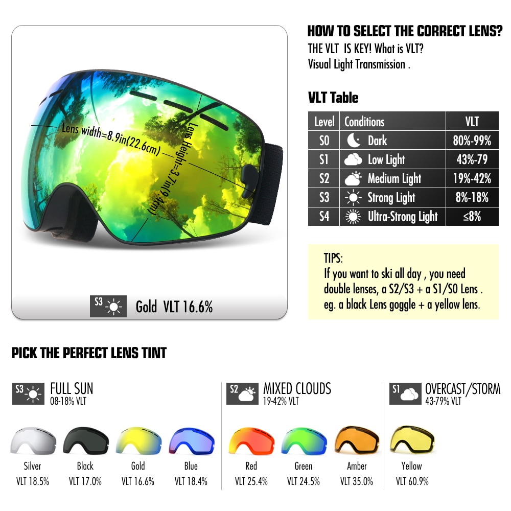 High-Performance Ski Goggles