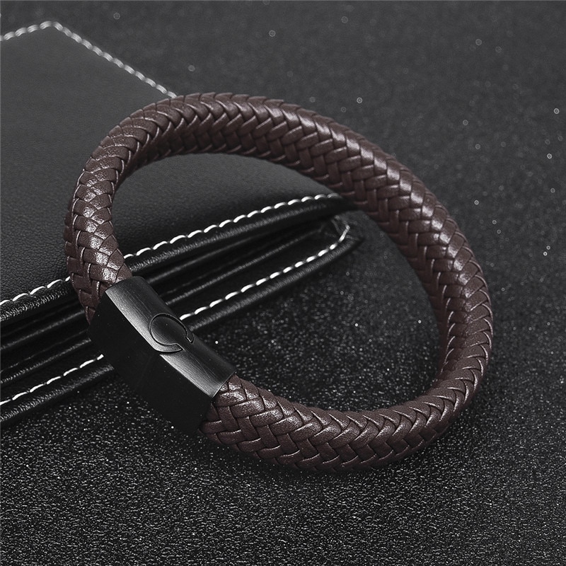 Magnetic Clasp Leather Bracelets