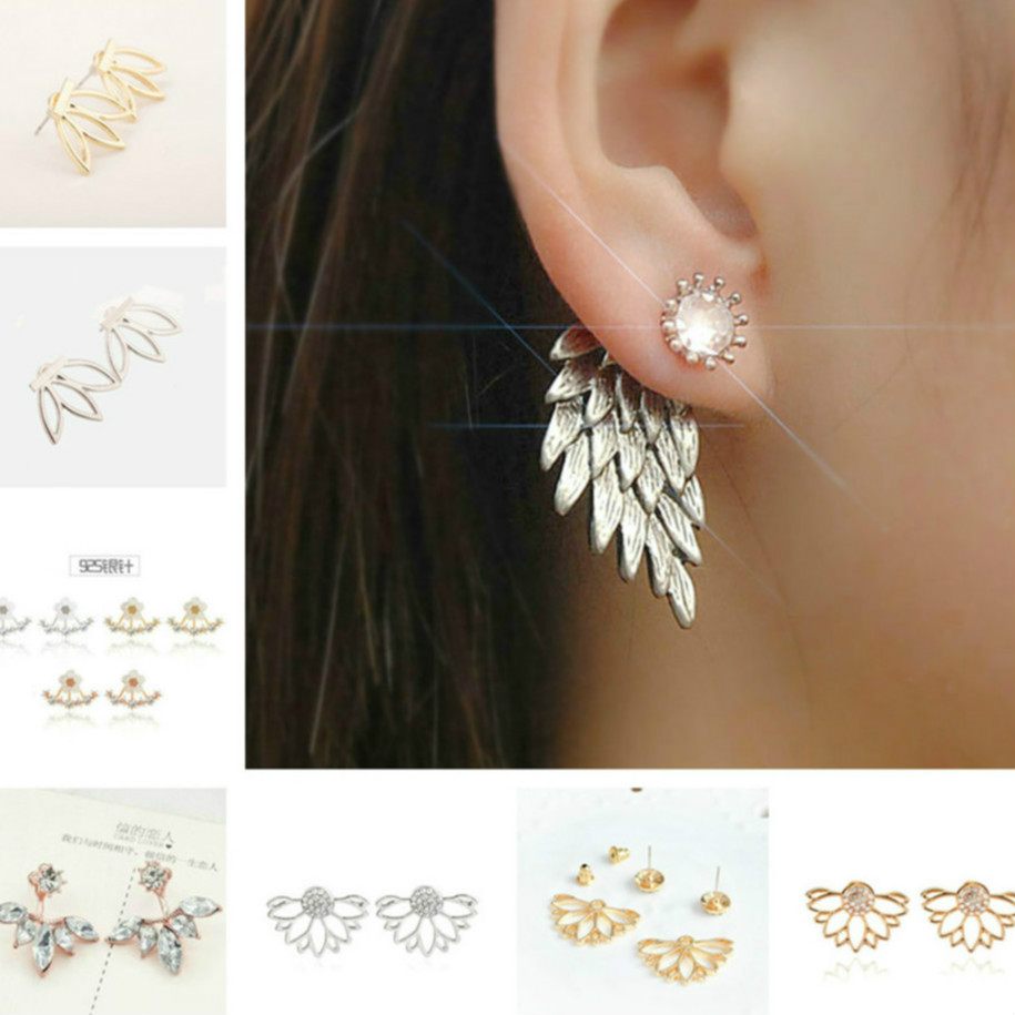 Stud Earrings Earlobe Wings