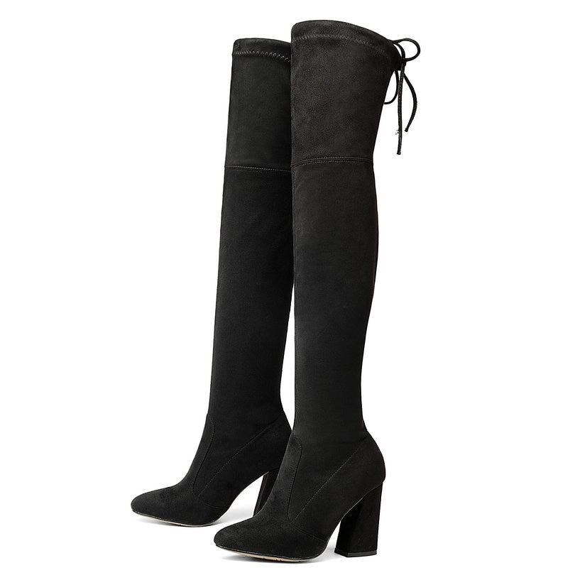 Leather Knee High Boots