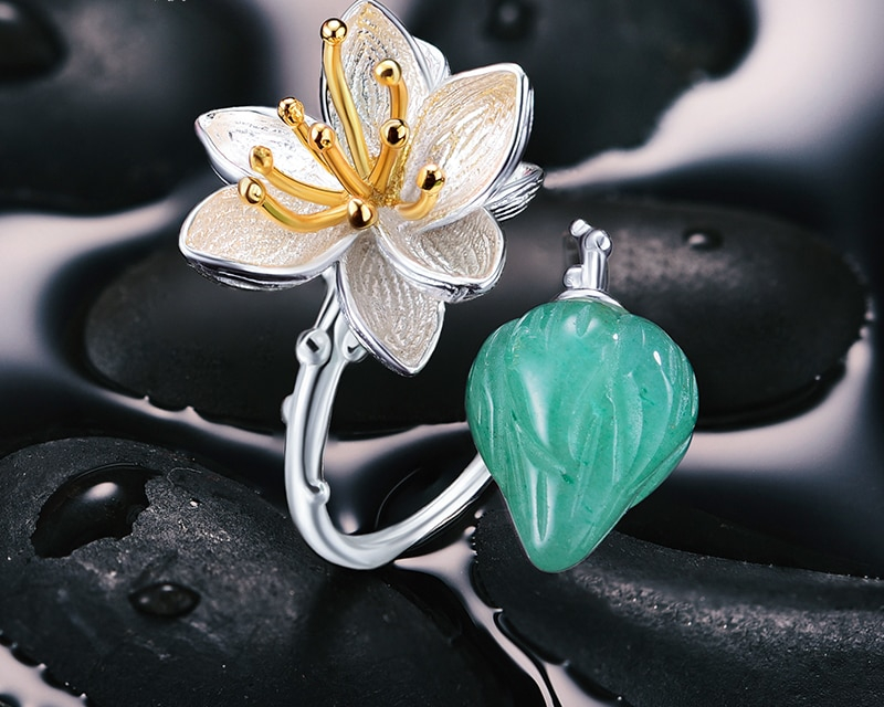 Lotus Flower Ring Jewelry