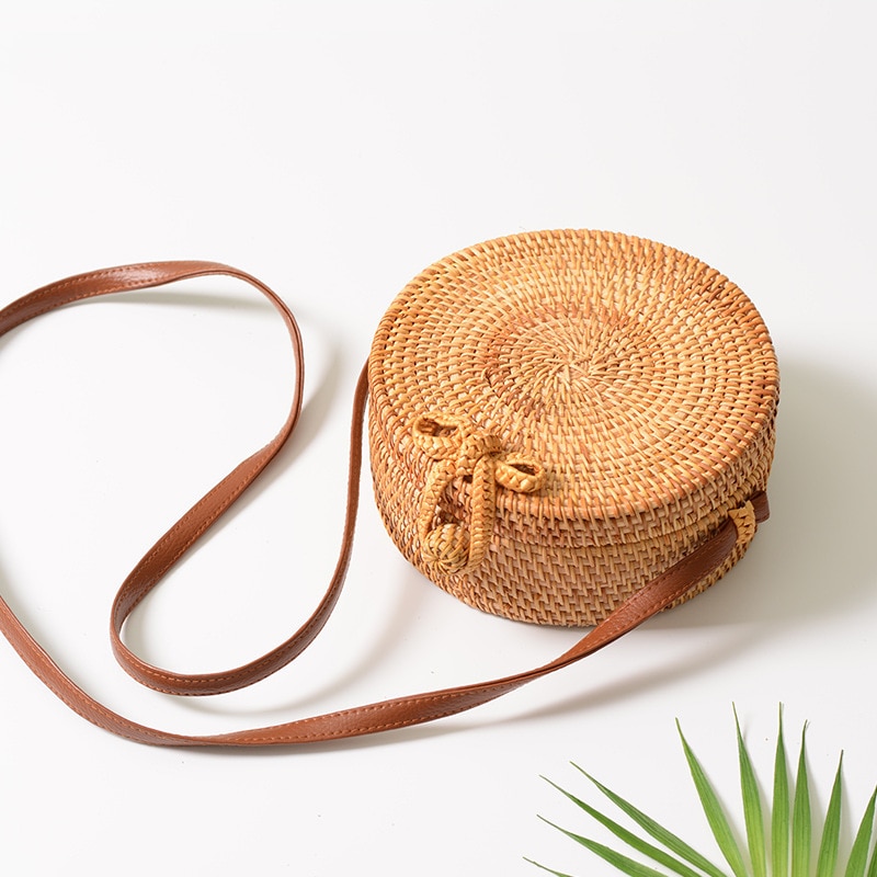 Wicker Rattan Bag Handmade Purse