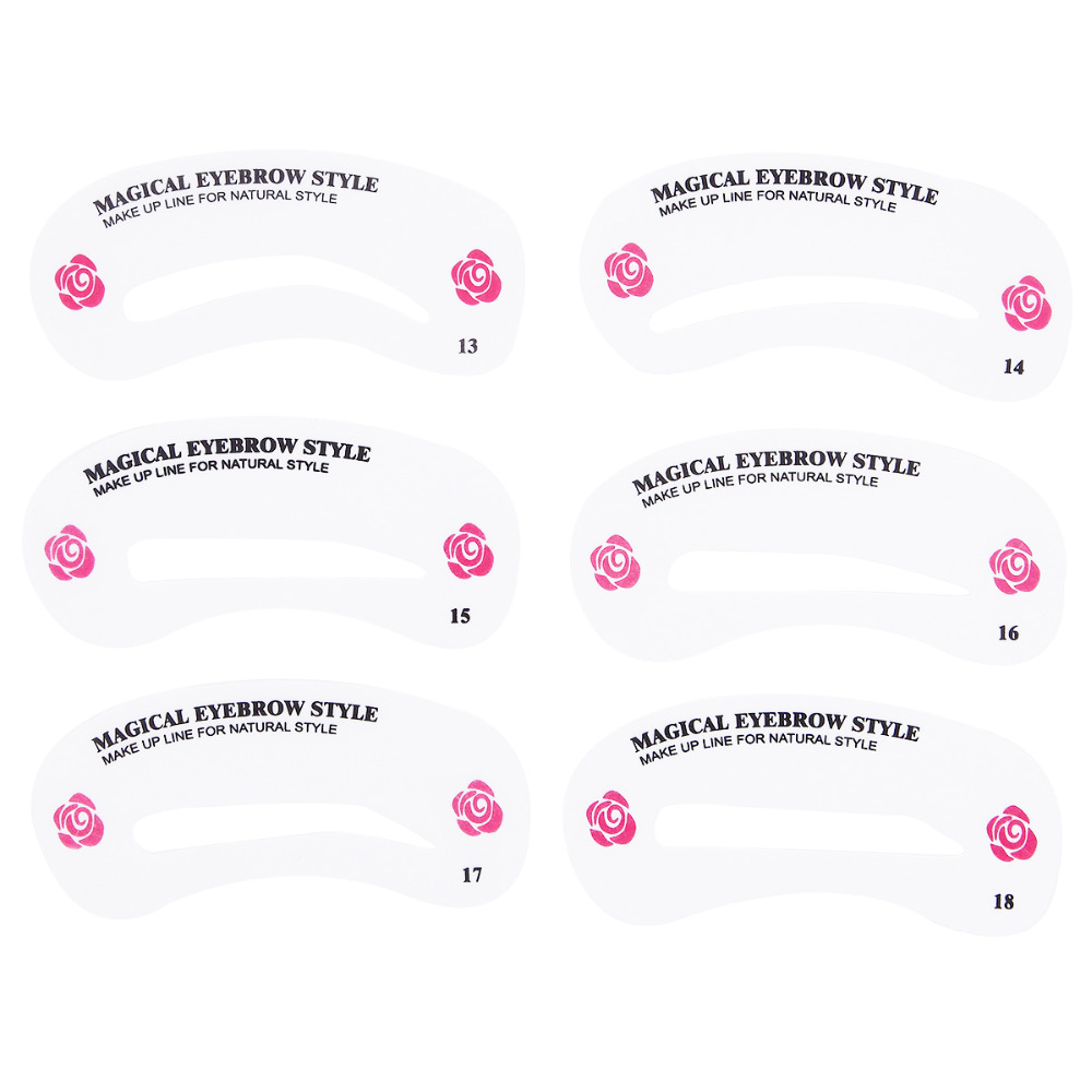 Reusable DIY Eyebrow Stencil Set (Set of 24)