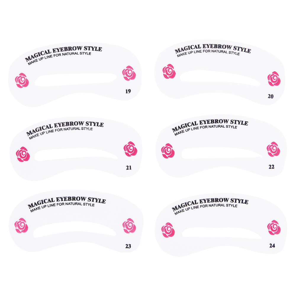 Reusable DIY Eyebrow Stencil Set (Set of 24)