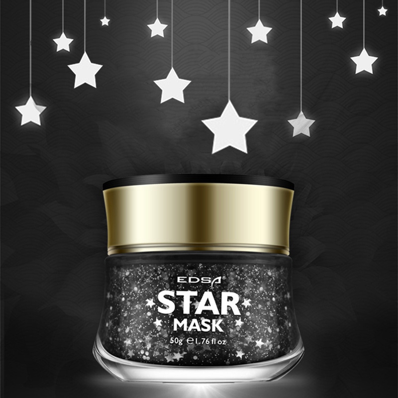 Black Star Glitter Peel-Off Face Mask