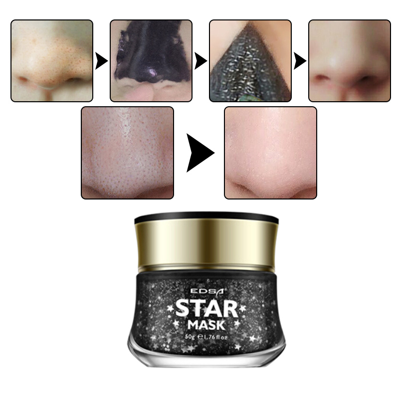 Black Star Glitter Peel-Off Face Mask