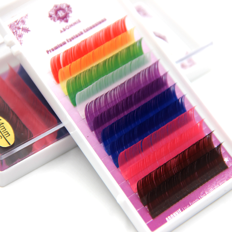 Rainbow-Colored Eyelash Extensions