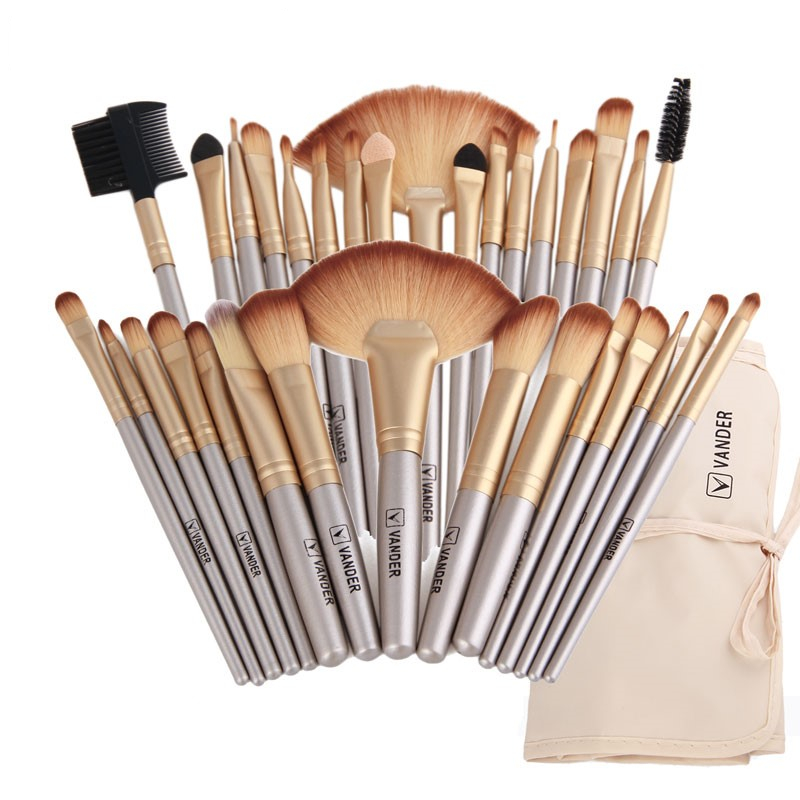 Makeup Brush Kit with Makeup Brush Holder (Set of 32)