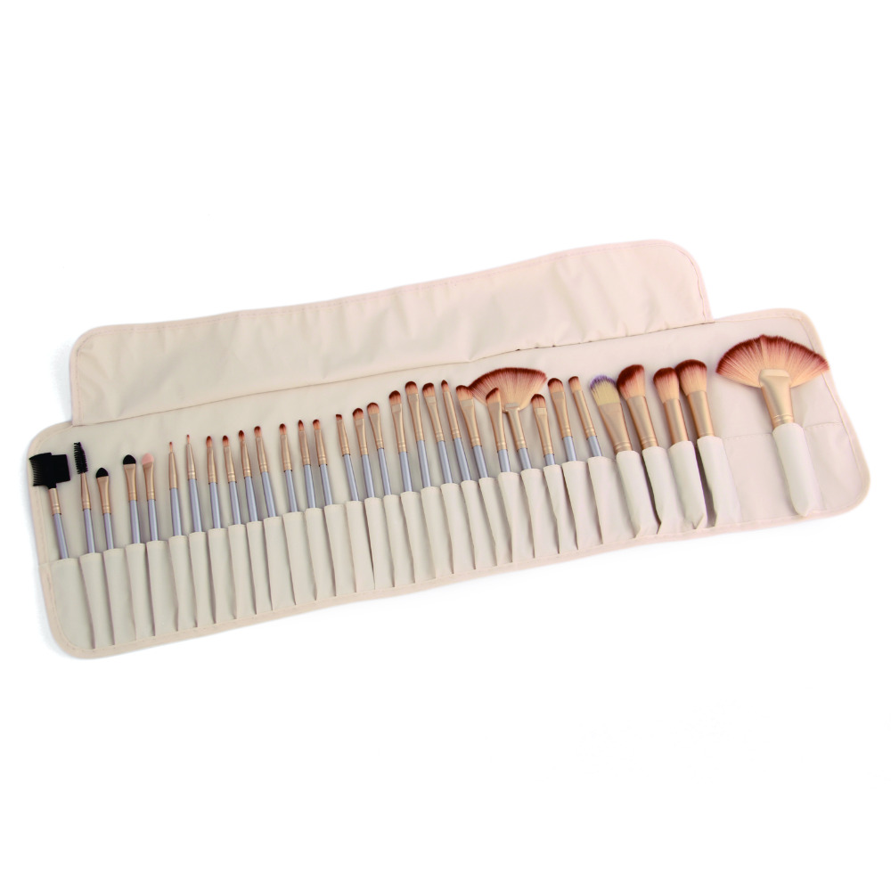 Makeup Brush Kit with Makeup Brush Holder (Set of 32)