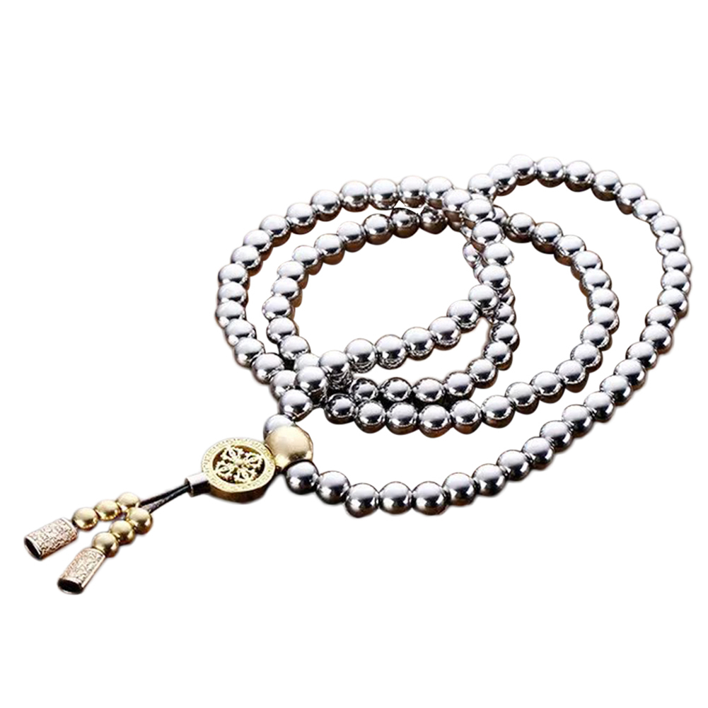 Self Defense Metal Buddha Bead Necklace Whip