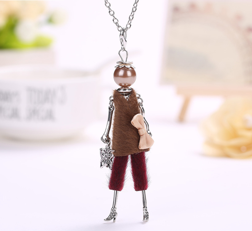 Doll Design Long Women Necklace