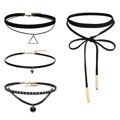 Black Velvet Choker Necklace Tattoo Lace Collar