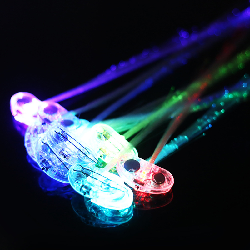 Colorful Flash LED Light Hair Clip (Set of 5)