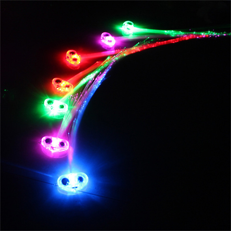 Colorful Flash LED Light Hair Clip (Set of 5)