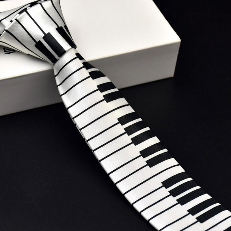 Piano Key Necktie Classic Accessory