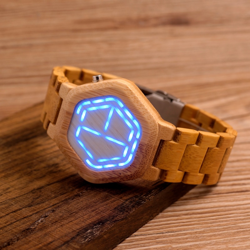 Digital Wooden Watch for Men