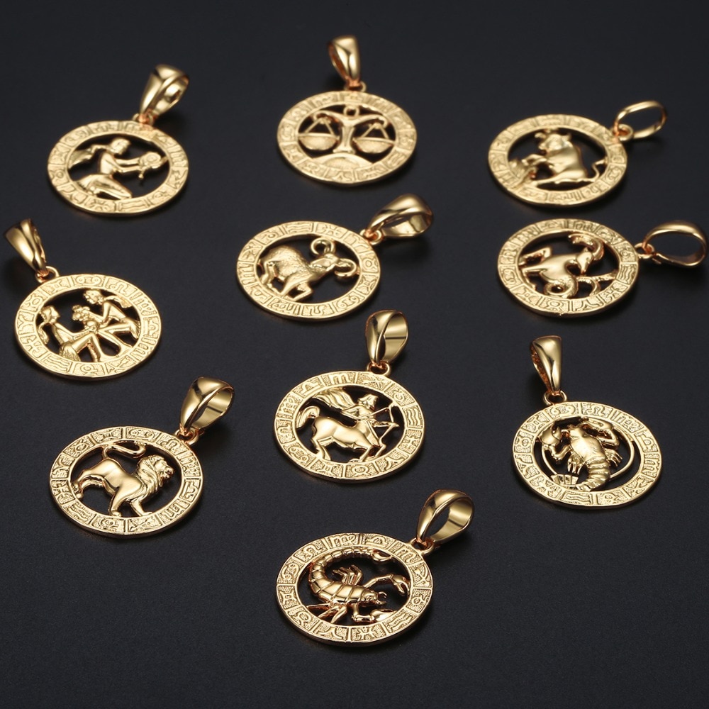 Zodiac Sign Necklace Fashion Jewelry