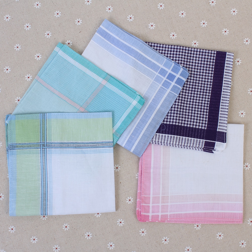 Mens Handkerchief Plaid Design (Set of 5)