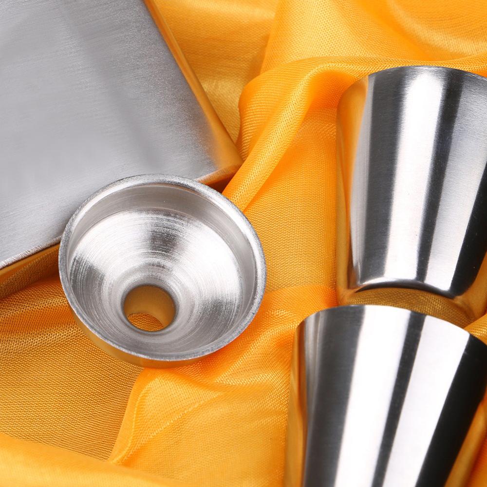 Alcohol Flask 4PC Stainless Steel Set