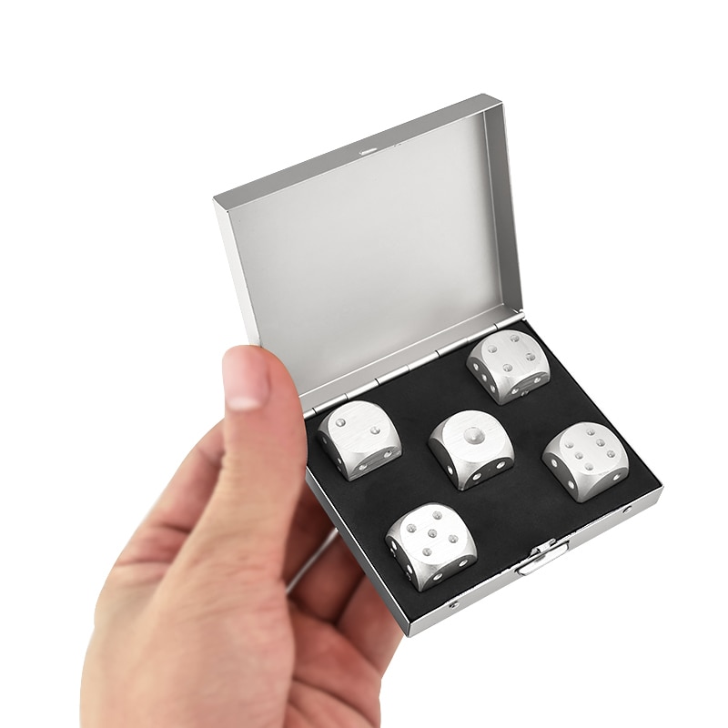 Dice Set Aluminum Whiskey Stones