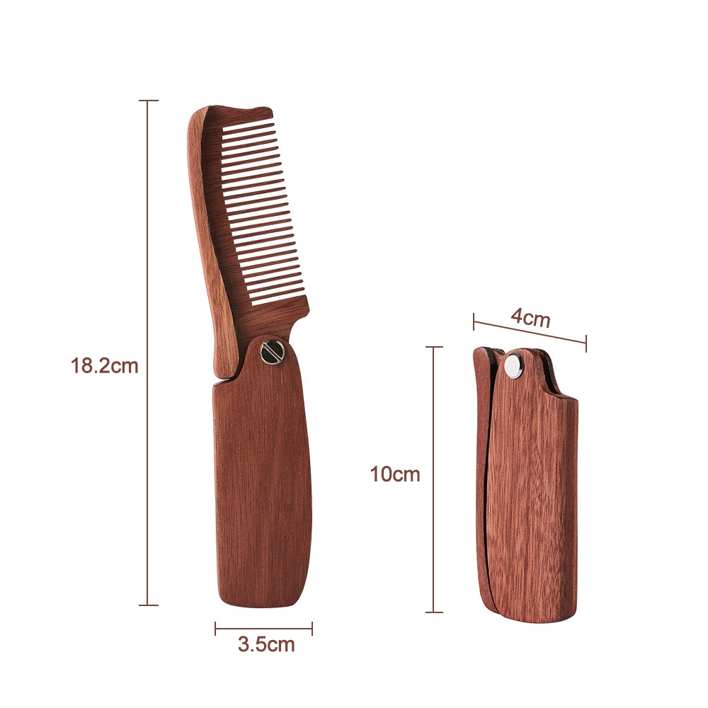 Beard Comb Wooden Hair Styling Brush