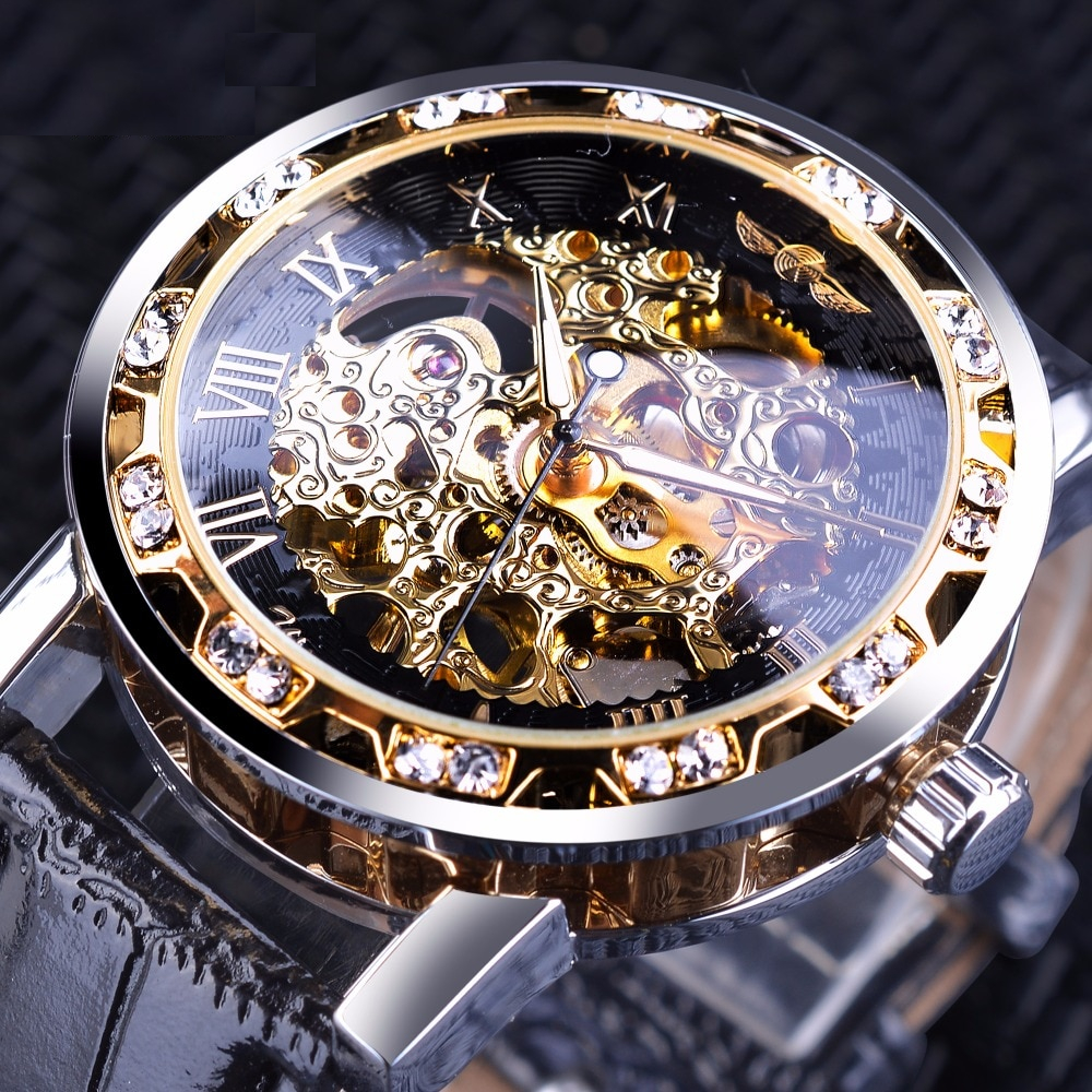 Skeleton Watch Rhinestone Timepiece