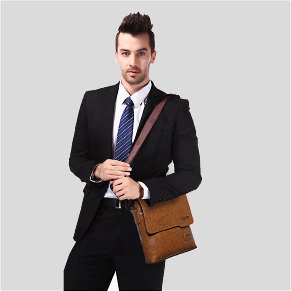 Business Leather Crossbody Bag