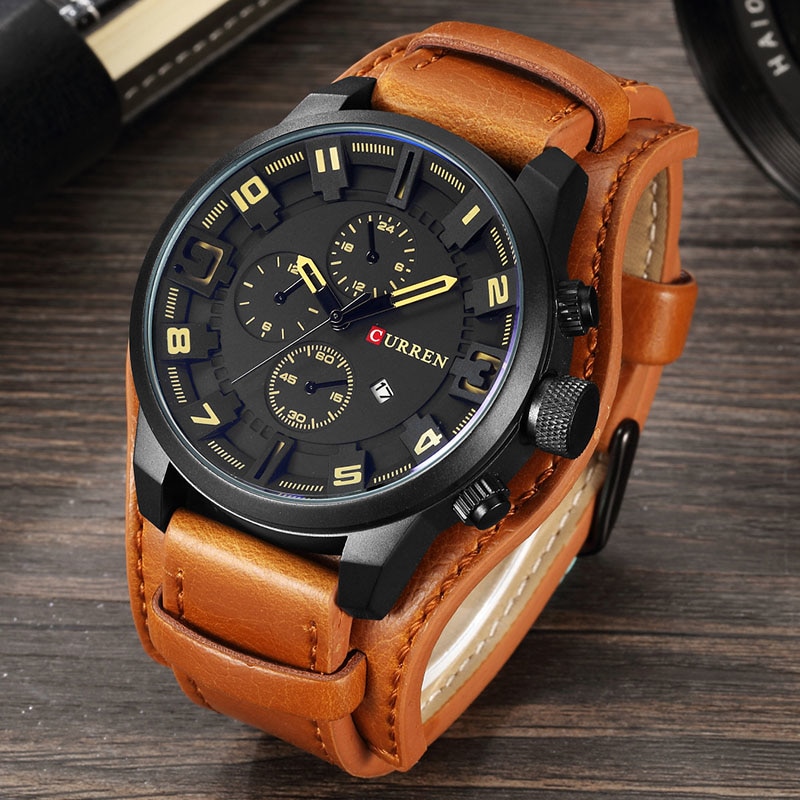 Sport Watch Leather Quartz