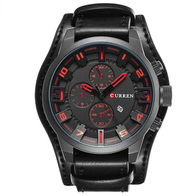 Sport Watch Leather Quartz