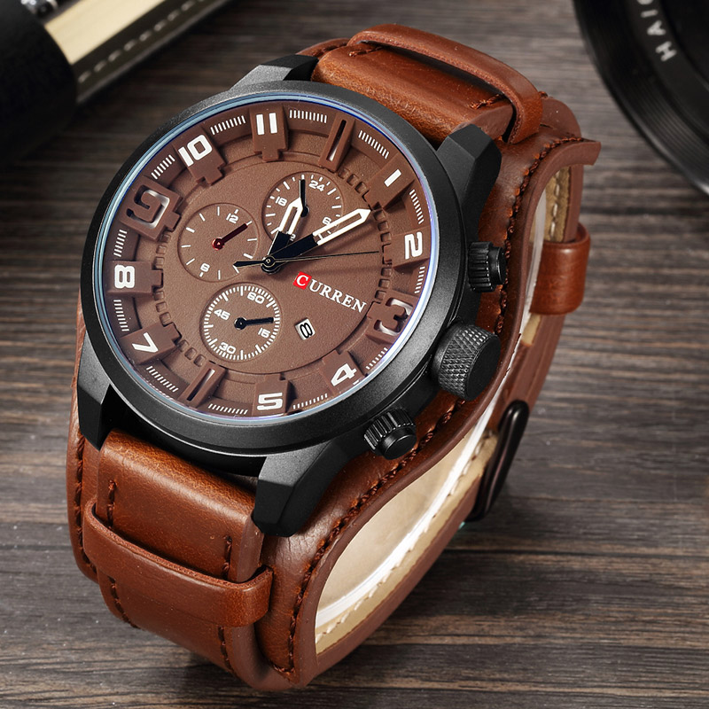 Sport Watch Leather Quartz