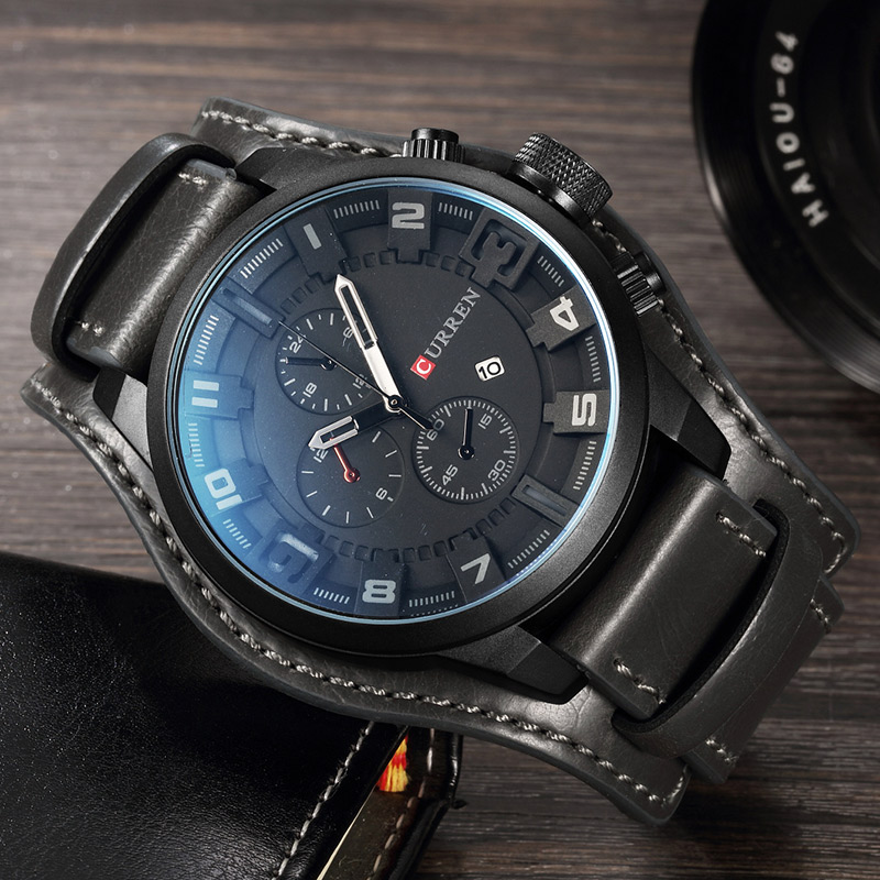 Sport Watch Leather Quartz