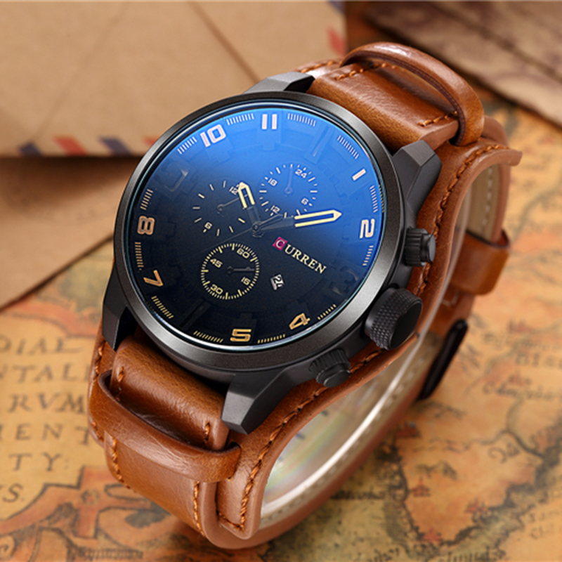 Sport Watch Leather Quartz