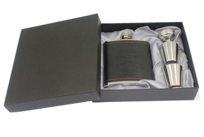 Stainless Steel Leather Hip Flask