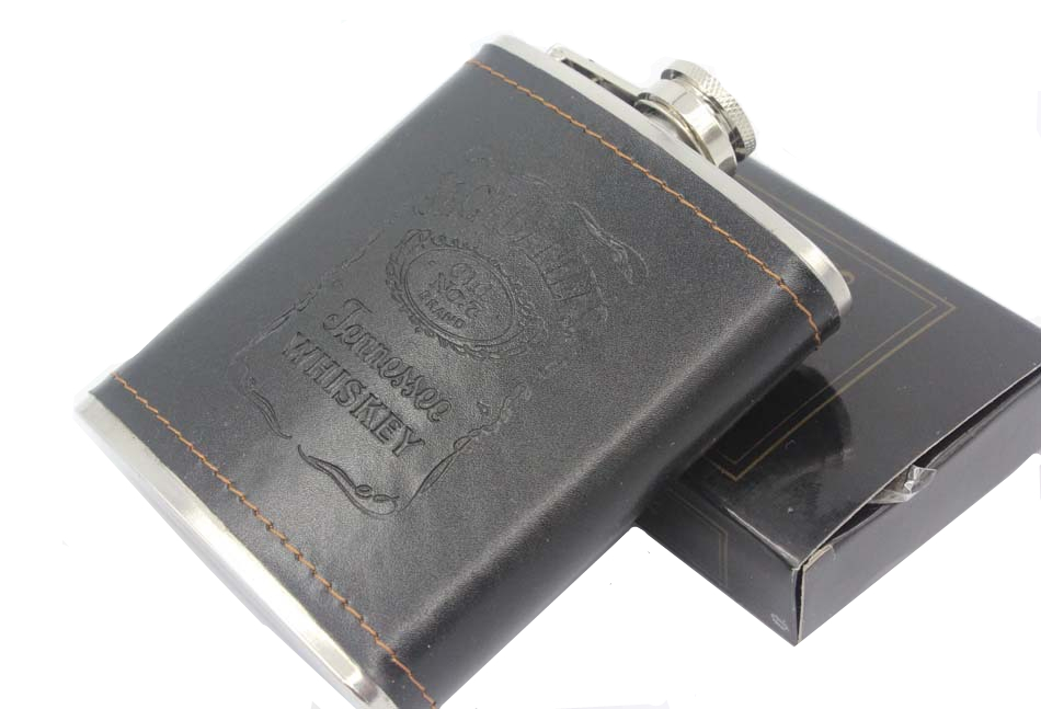 Stainless Steel Leather Hip Flask