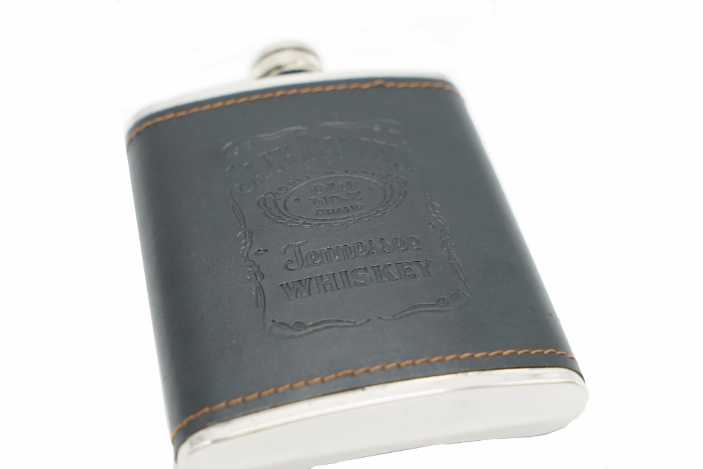 Stainless Steel Leather Hip Flask