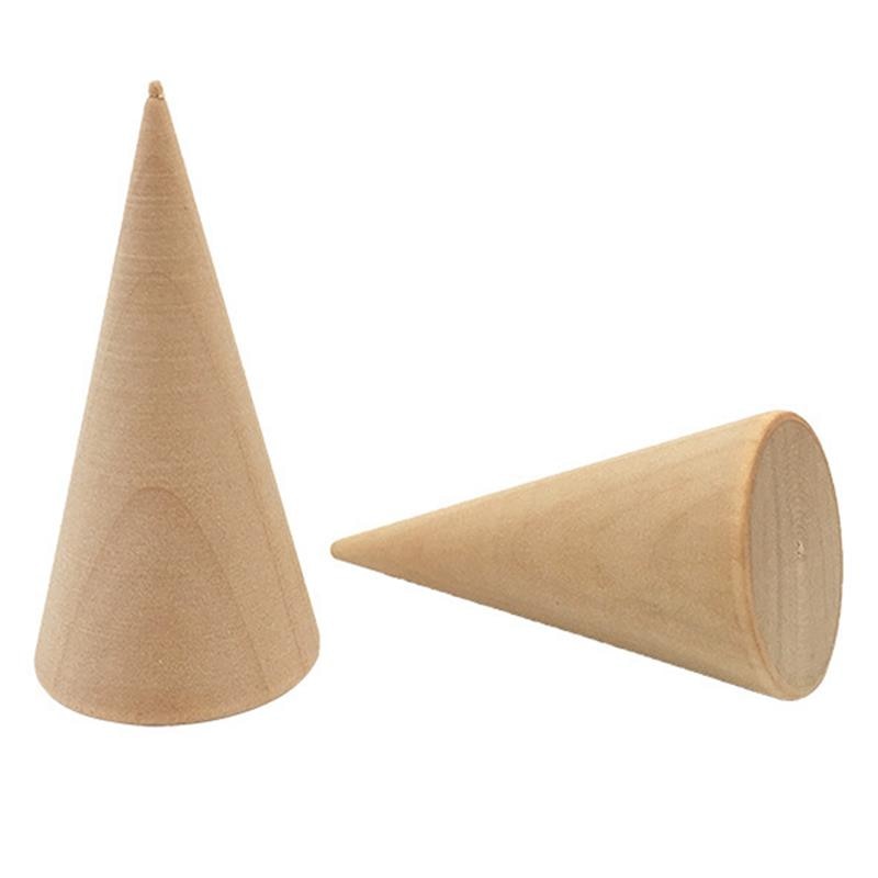 Wooden Cone Ring Holders Jewelry Organizers (5 pcs)